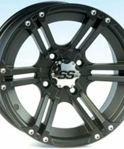 12x7, 4/156, 4+3 ITP SS212 Alloy Black Wheel F/R