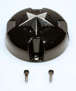 MotoSport Alloys Black Cap W/Silver Star