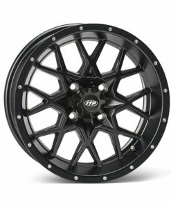 14 X 7, 4/156, 4+3, (Hurricane) Wheel, F/R, Matte Blk