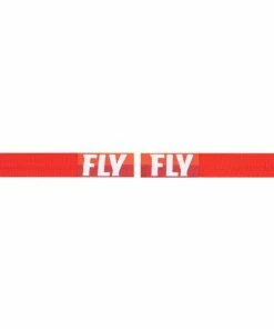 Fly Racing Zone Goggle White/Red /Red Mirror/Brown Lens W/Post