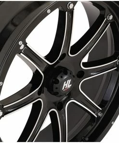20x6.5 4/137 4+2.5 (+10mm) High Lifter HL4 Wheel - Gloss Blk-Mach