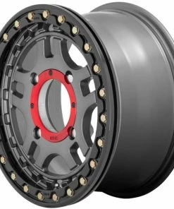 KS240 Recon Beadlock 15x7 4/156 Gun Metal - Gloss Black Ring +38 Wheel -Seizmik Sales KMC KS24057044438 5 L