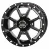 12x7 4/110 5+2 Frontline 556 Black Wheel