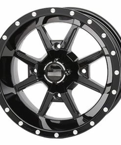 12x7 4/110 5+2 Frontline 556 Black Wheel