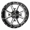 12x7 4/110 5+2 Frontline 556 Black & Machined Wheel