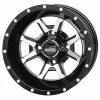 12x7 4/110 2+5 Frontline 556 Black & Machined Wheel