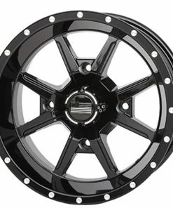 14x7 4/110 5+2 Frontline 556 Black Wheel